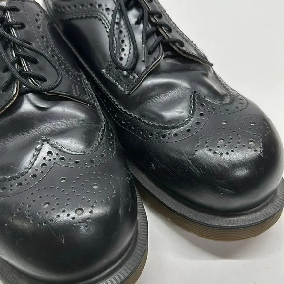 Doc Martens Oxfords Shoes Lace Up Vintage Made England Leather Black UK 9 US 10 - Picture 6 of 13
